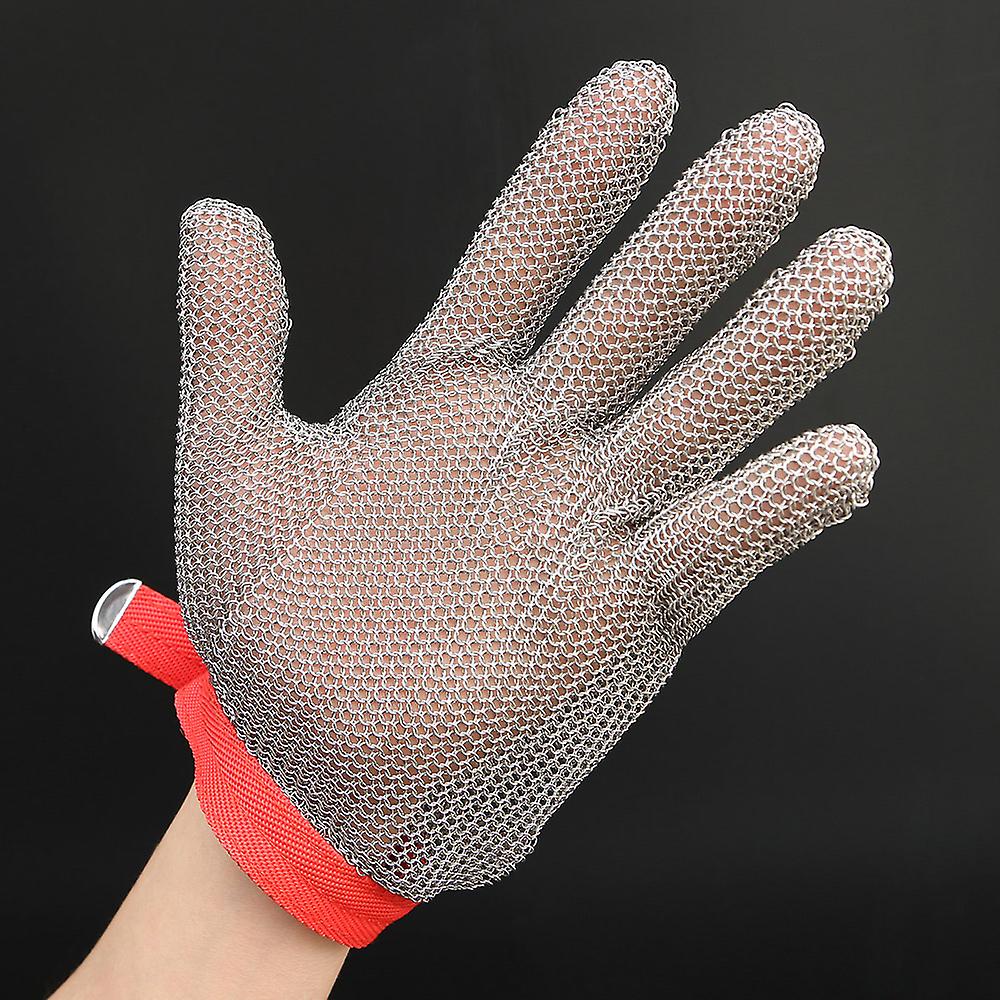 S 2 High-quality 304l Stainless Steel Mesh Knife Cut Resistant Chain Mail Protective Glove For Kitchen Butcher Working Safety