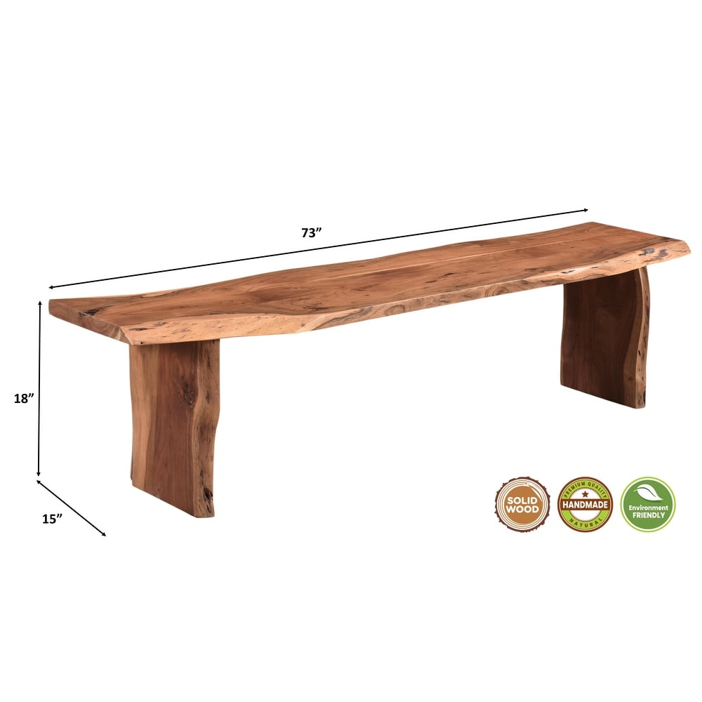 Crestone Live Edge Top/Leg Dining Bench