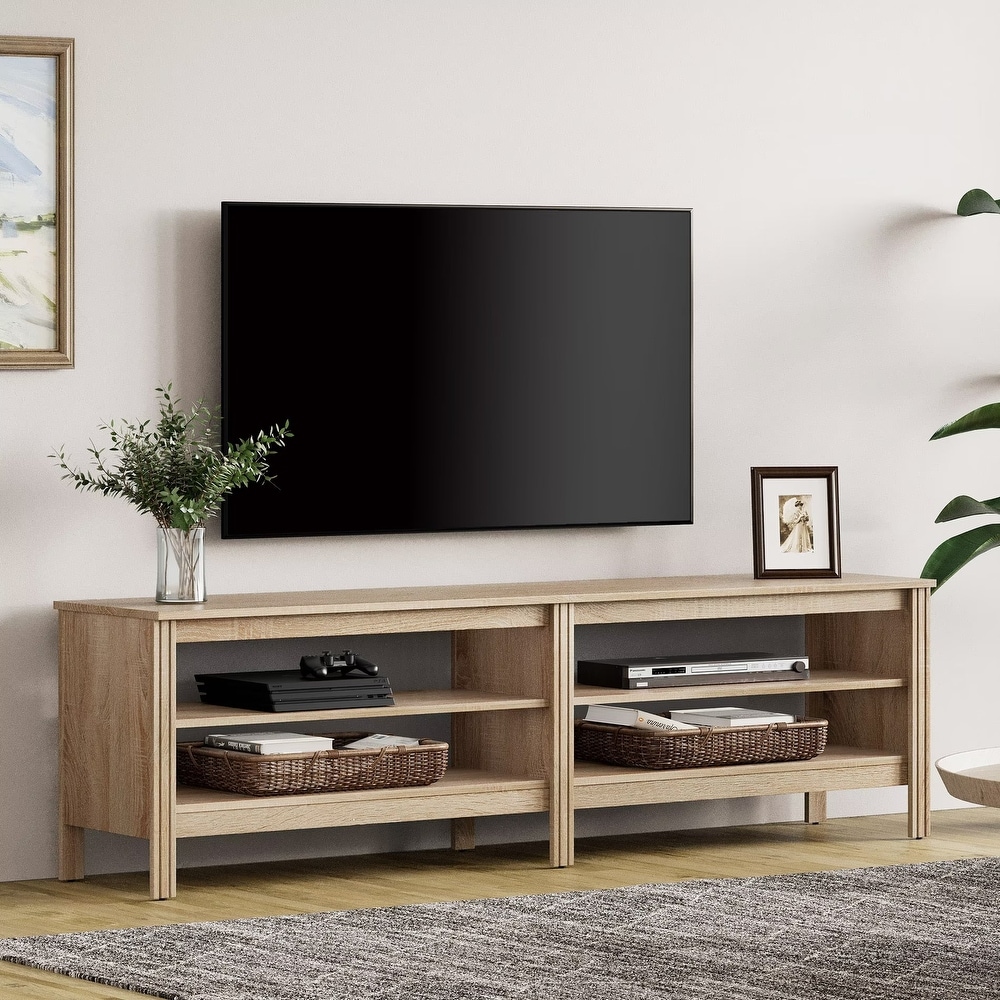 Large TV Stand for 75/85/100 Inch TV  Classic Wood TV Console Table