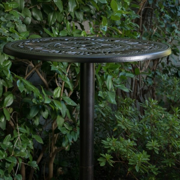 Santa Maria Outdoor Cast Aluminum Round Bar Table (ONLY) by Christopher Knight Home