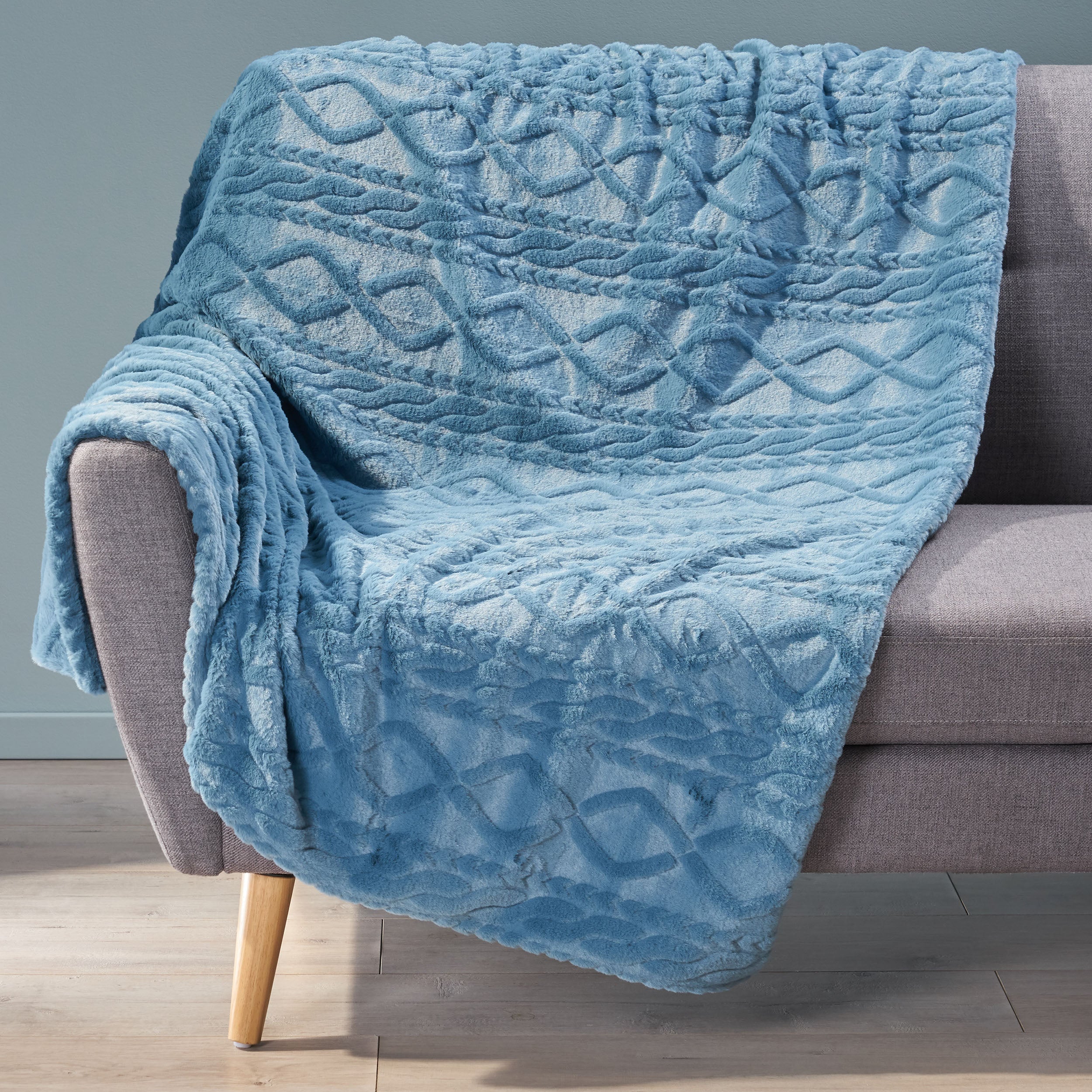 Alric Faux Fur Throw Blanket