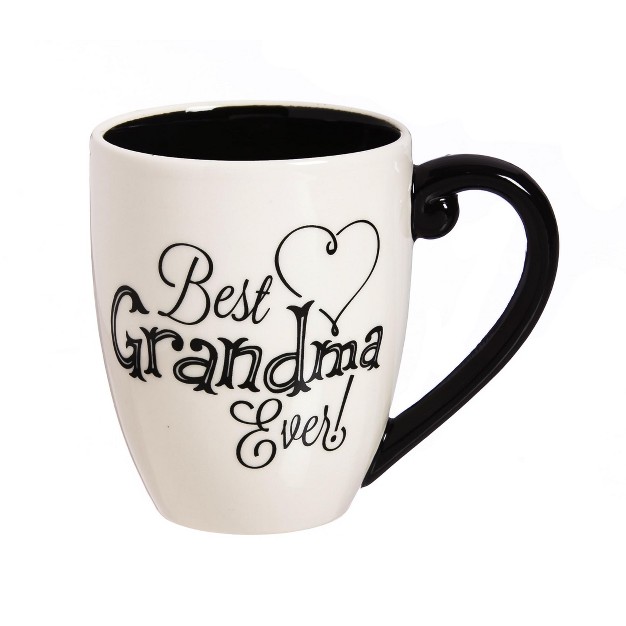 Evergreen Beautiful Grandma Black Ink Ceramic Cup O x27 Joe With Matching Box 6 X 5 X 4 Inches Indoor outdoor