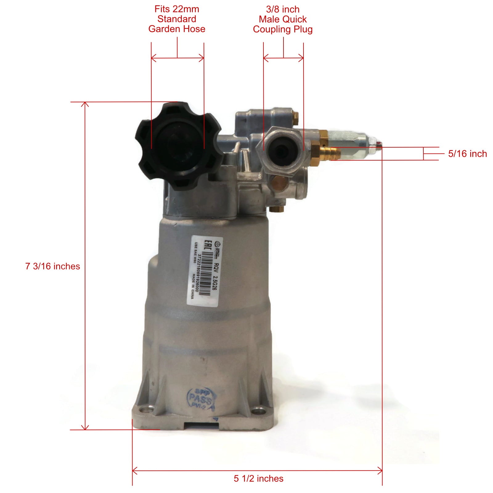 The ROP Shop | 2600 PSI Pressure Washer Water Pump Generac 1443 1443-0 1450-0 1450-2 1450-3