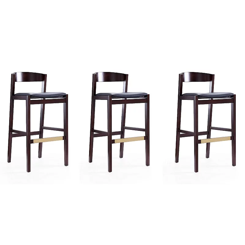 MANHATTAN COMFORT Klismos Bar Stool 3-piece Set