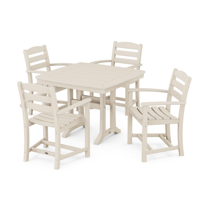 Polywood La Casa Café 5-Piece Dining Set with Trestle Legs PWS971-1