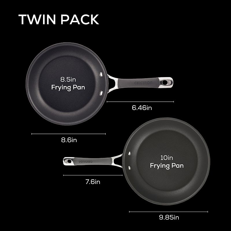 Circulon Radiance 2-pc. Hard-Anodized Nonstick Frypan Set