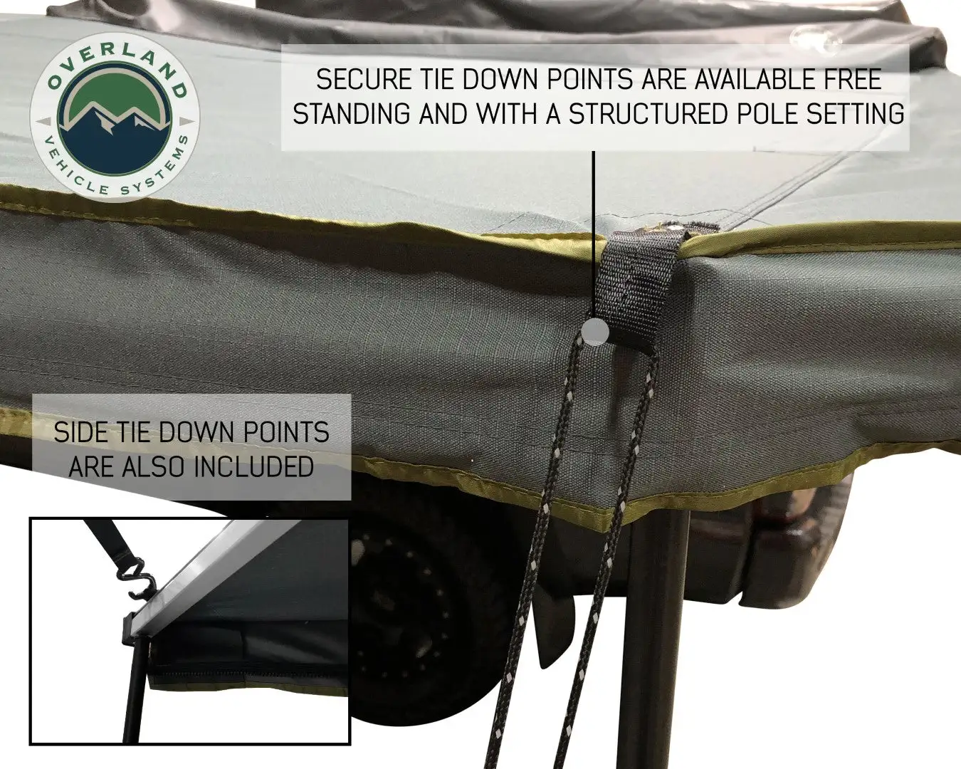 Awning 270 Dark Gray Cover With Black Transit Cover & Brackets for Passengar Side