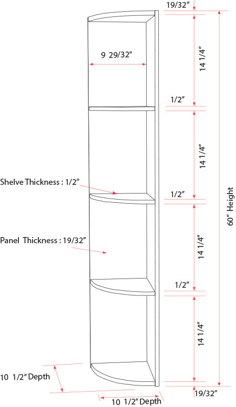 Direct 4 Tier Storage Shelves Corner Bookcase  Wood  Contemporary   Transitional   Bookcases   by Pilaster Designs  Houzz