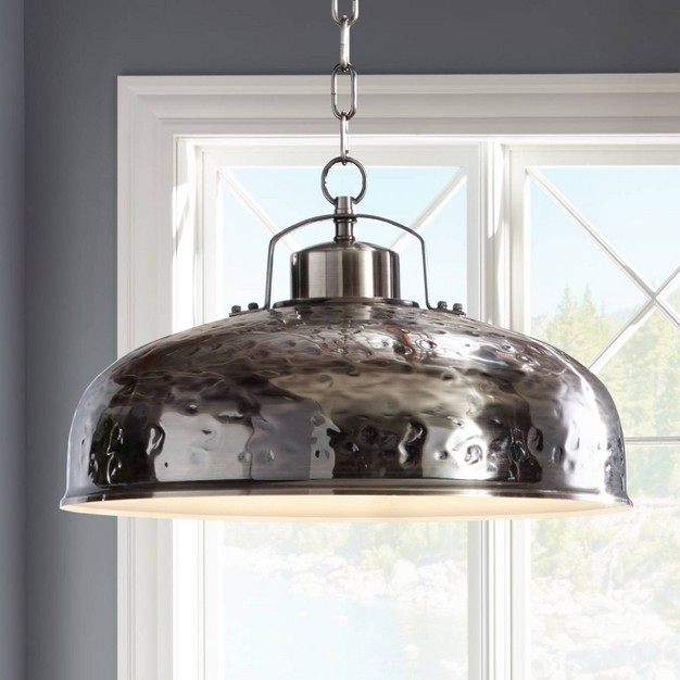 Wide Farmhouse Rustic Hammered Dome Shade For Dining Room House Foyer Kitchen Island Entryway