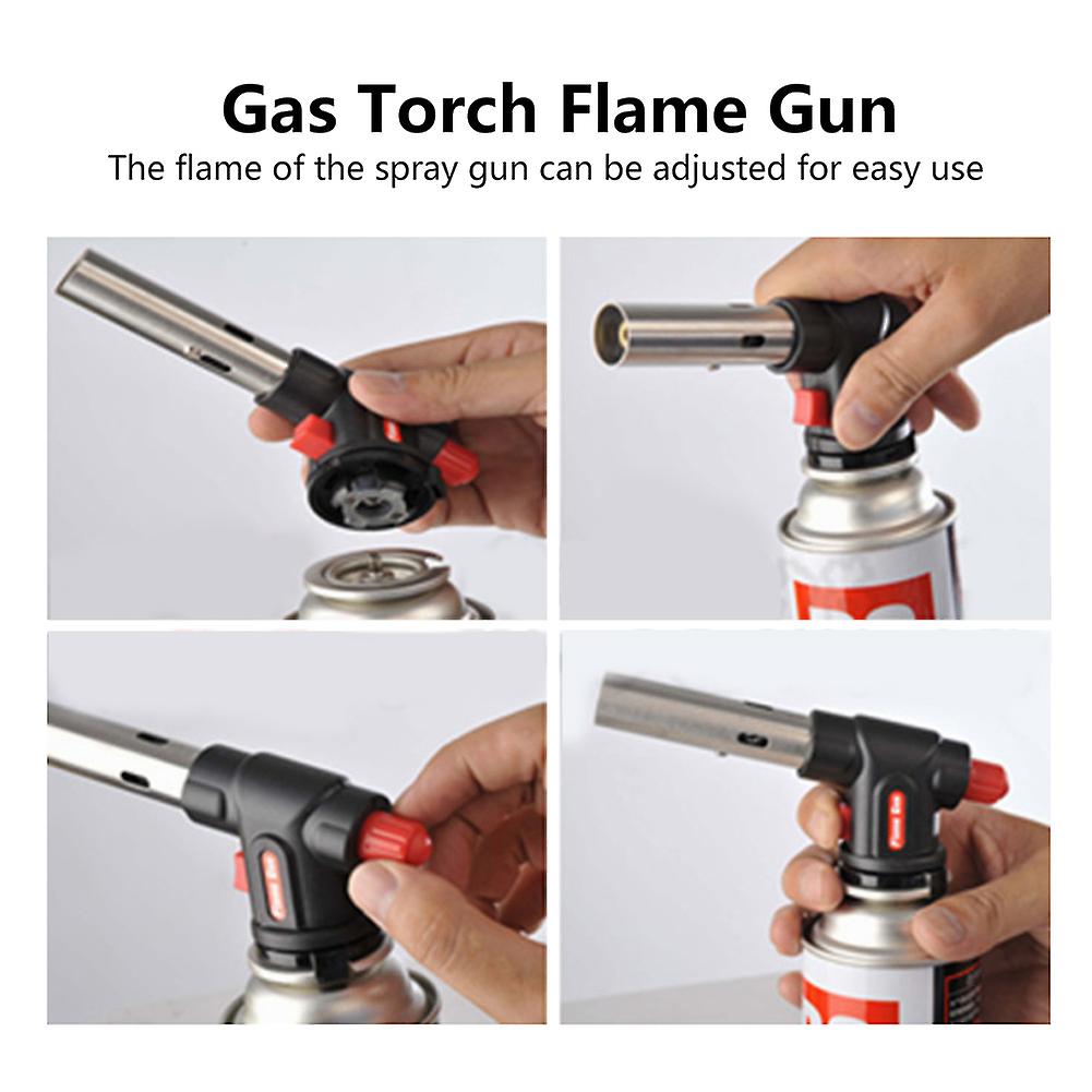 Gas Blow Torch Adjustable Electronic Ignition Welding Gun For Outdoors Barbecue 1300