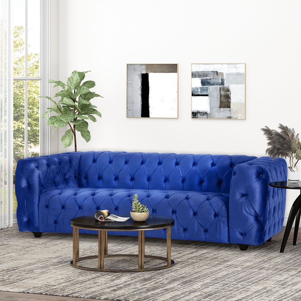 Sagewood Transitional Deeply Tufted Sofa by Christopher Knight Home