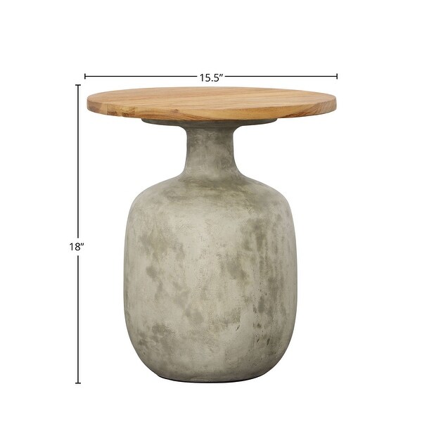 Egaleo End Table，Natural/Gray