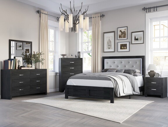 Crown Mark SETB9280 Jaylen Black Bedroom Group