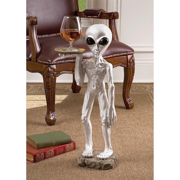 Design Toscano Roswell The Alien Butler Pedestal Sculptural Table