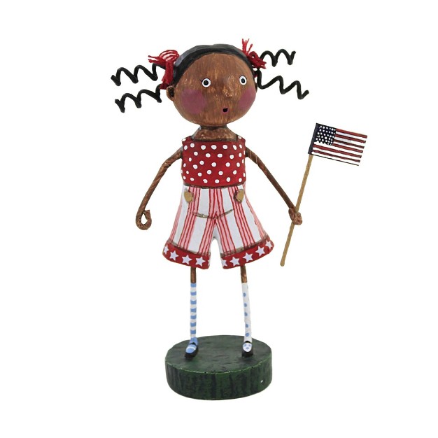 Lori Mitchell American Dream One Figurine 6 0 Inches Patriotic Flag Stars 14487 Polyresin Red