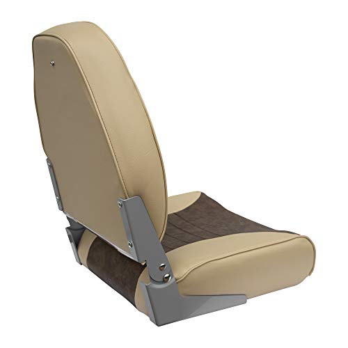 Wise 8WD588PLS-662 Standard High Back Boat Seat， Sand / Brown