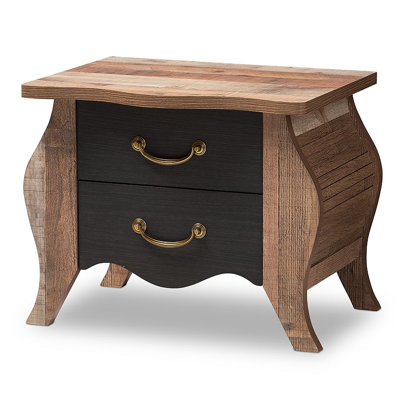 Baxton Studio Romilly Black Nightstand