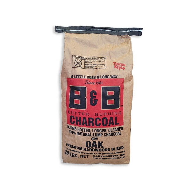 B amp b Charcoal All Natural Oak Hardwood Lump Charcoal 20 Lb