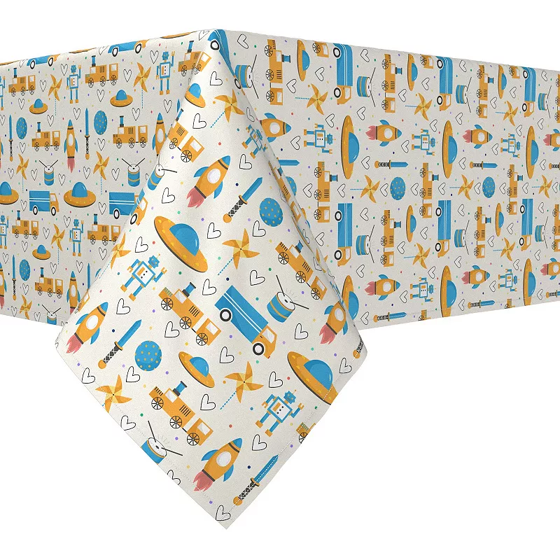 Rectangular Tablecloth， 100% Cotton， 52x104， Kids Toys