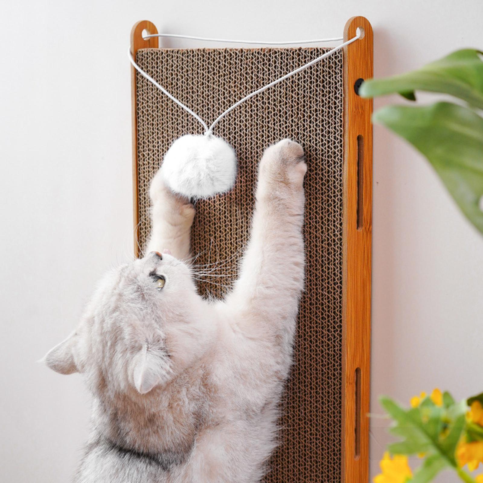 Vertical Cat Scratcher Scratch Pad Lounge Bed Cardboard Cats post for scratching Thickened Standing Scratching Board for Kitty Kitten