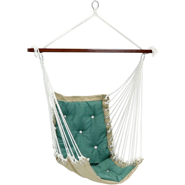 Sunnydaze Large Tufted Victorian Hammock Chair Swing For Backyard And Patio 300 Lb Weight Capacity