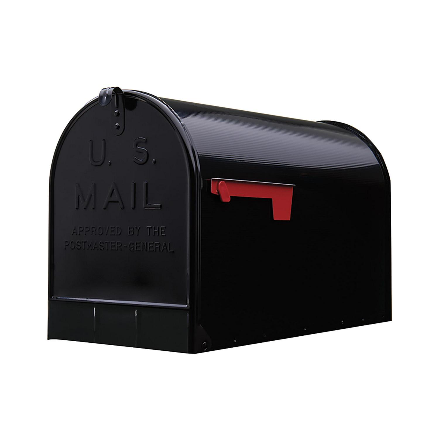 Solar Group Inc ST200B00 Black Jumbo Size Rural Mailbox， 2 pack