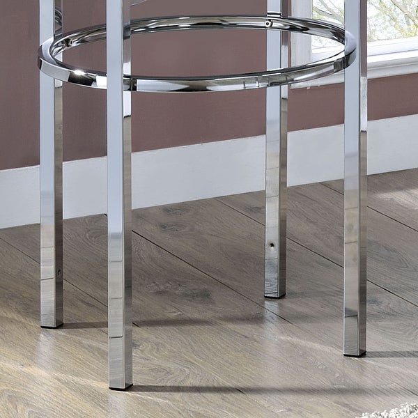 Furniture of America Zera Contemporary White and Chrome 22-inch Side Table