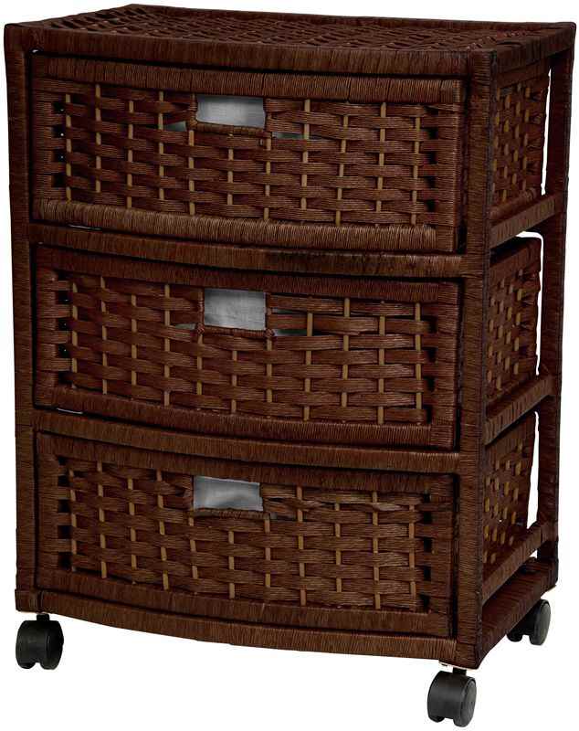 Oriental Furniture Natural Fiber Chest of Drawers, 3 Drawer