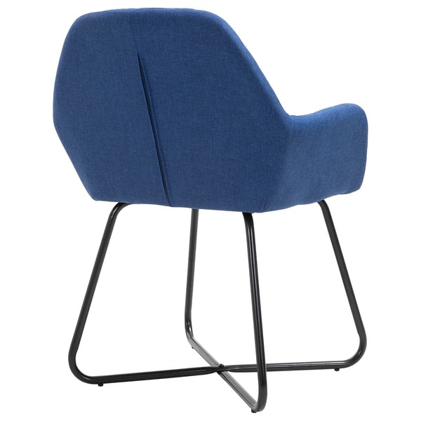 Dining Chairs 2 pcs Blue Fabric