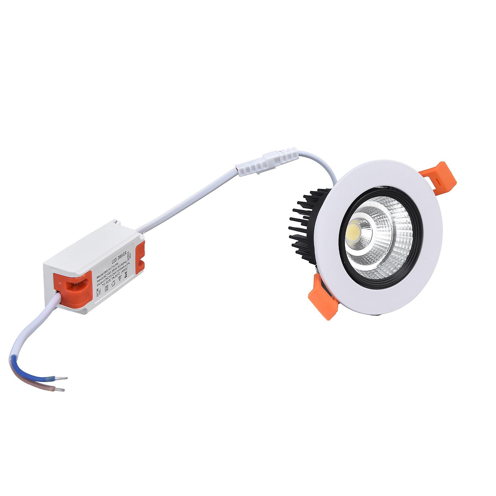 Recessed Lighting 7w White Light 6000k 75mm Hole Adjustable Angle Led Ceiling Halo Light For Kitchen Bedroom 100264v