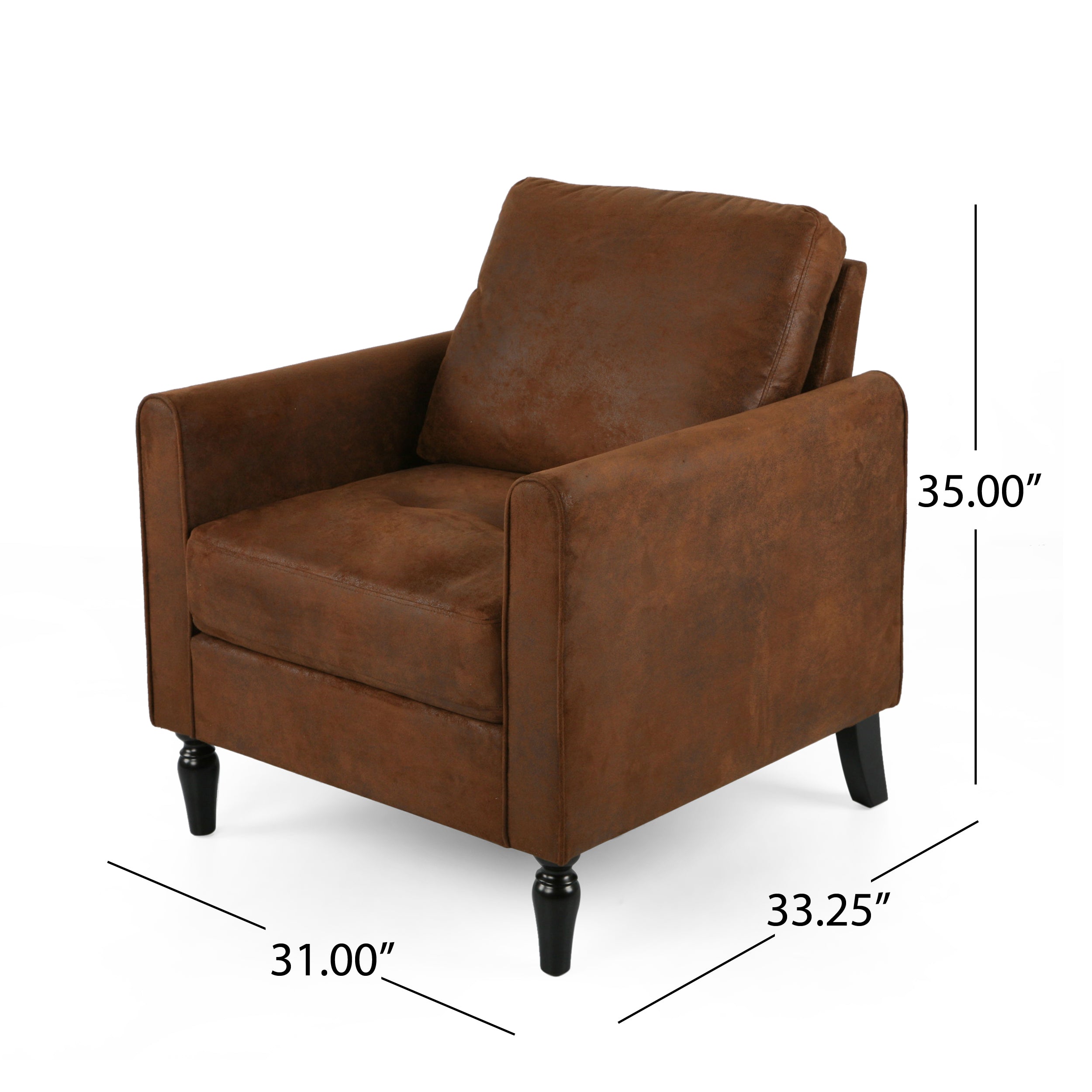 Xyan Contemporary Club Chair with Plush Microfiber Cushions