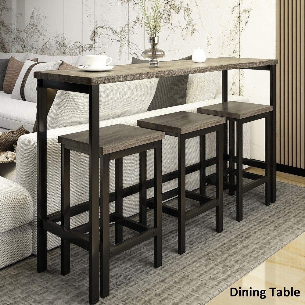 4 Piece Counter Height Dining Table Set   60.2\