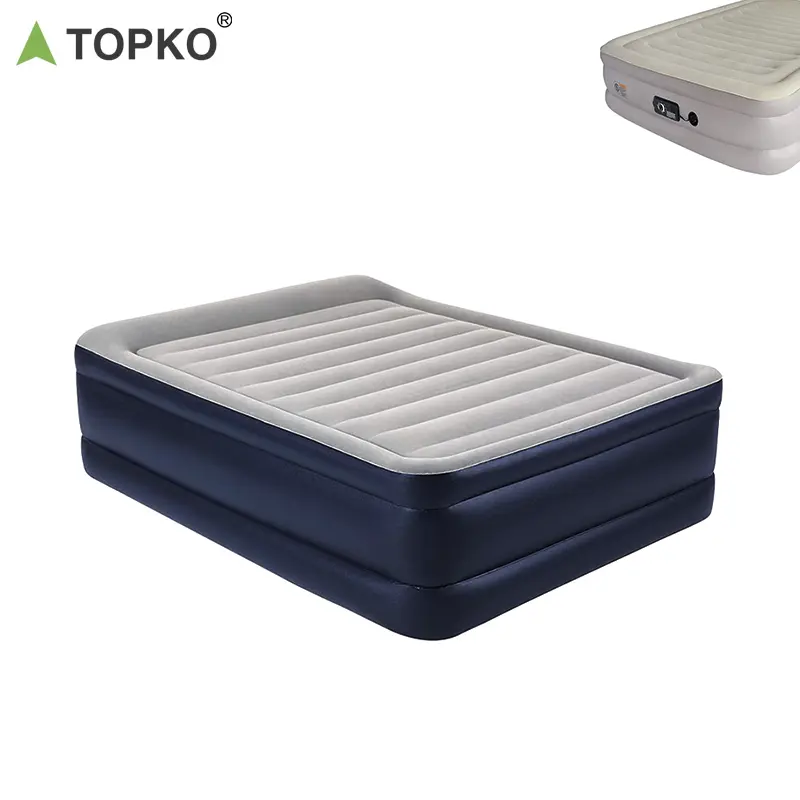 TOPKO High Quality Double Inflatable Mattress Outdoor for Camping  Home   Travel Inflatable Air Mattress