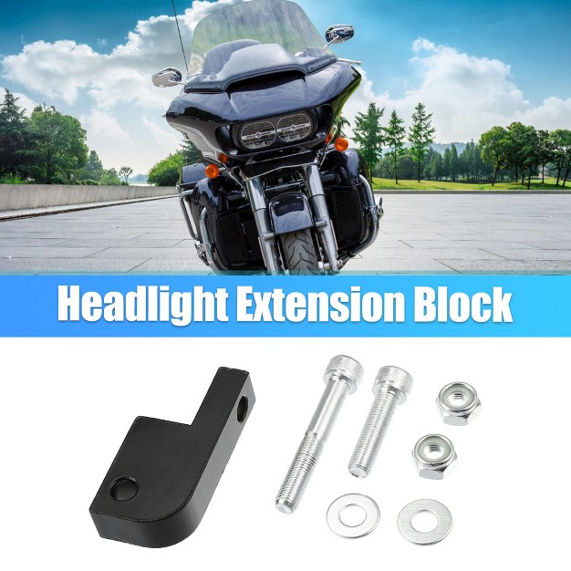 Unique Bargains Front Headlight Extension Block For Harley Davidson Dyna T sport 39 49mm 1 Set