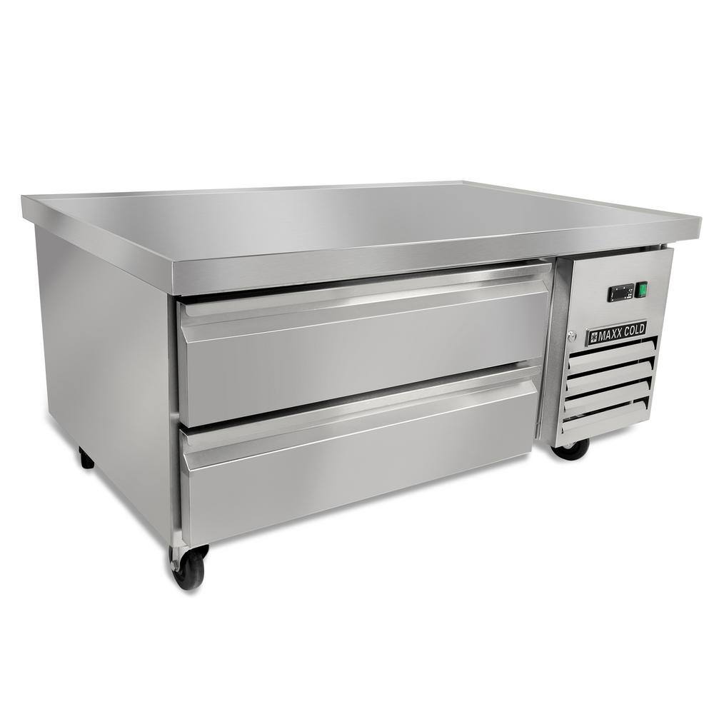 Maxx Cold Two-Drawer Refrigerated Chef Base 6.5 cu. ft. Storage Capacity in Stainless Steel MXCB48HC