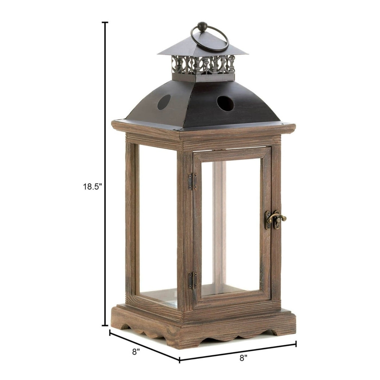 Zingz and Thingz Zingz and Thingz Monticello Wooden Lantern