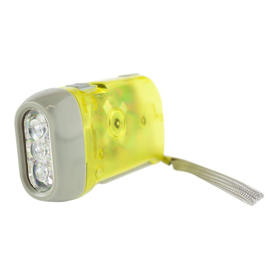 Hand-driven LED flashlight-Yellow