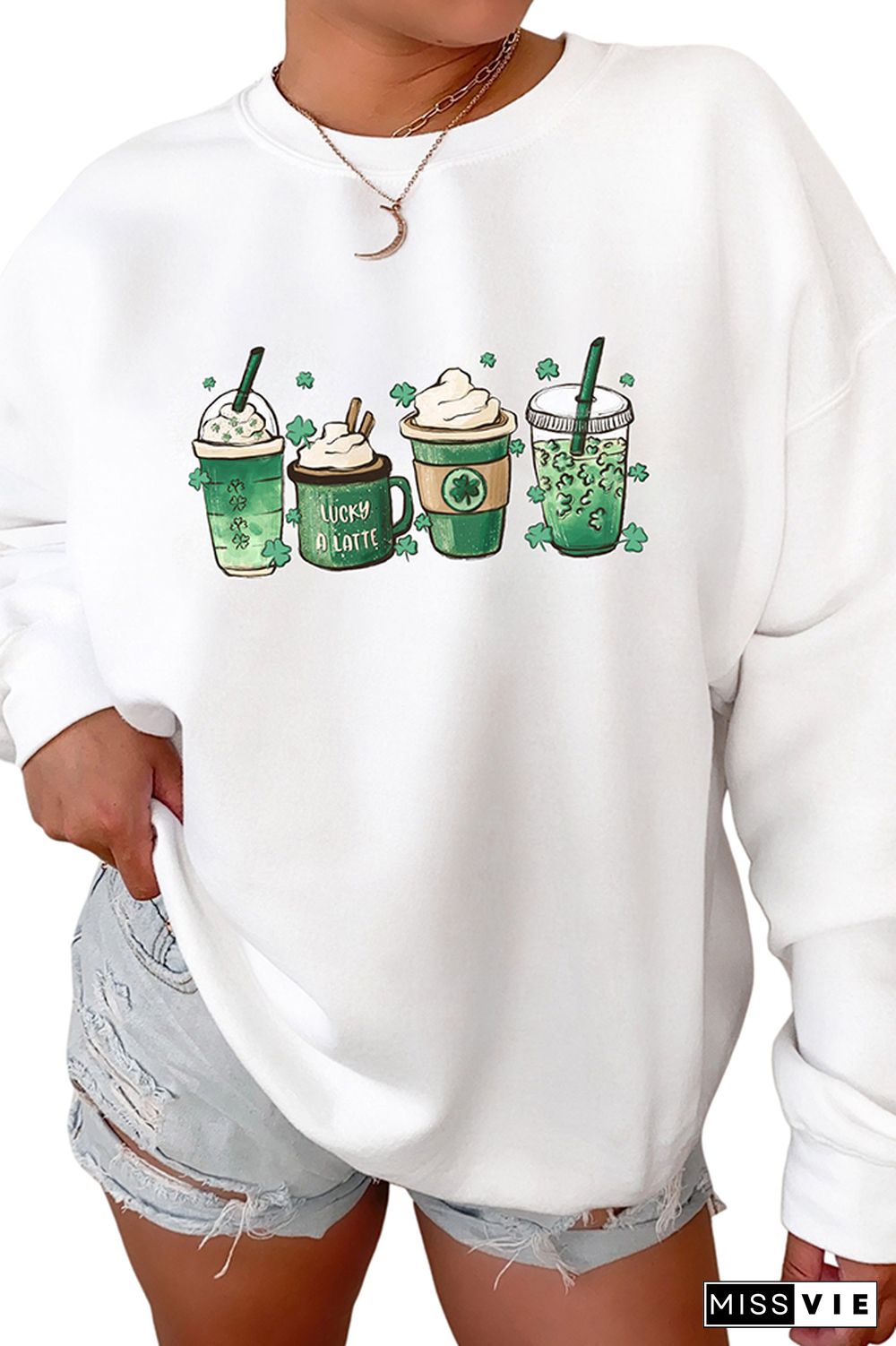 St Patricks Day - Coffee Cups Sweatshirt Wholesale