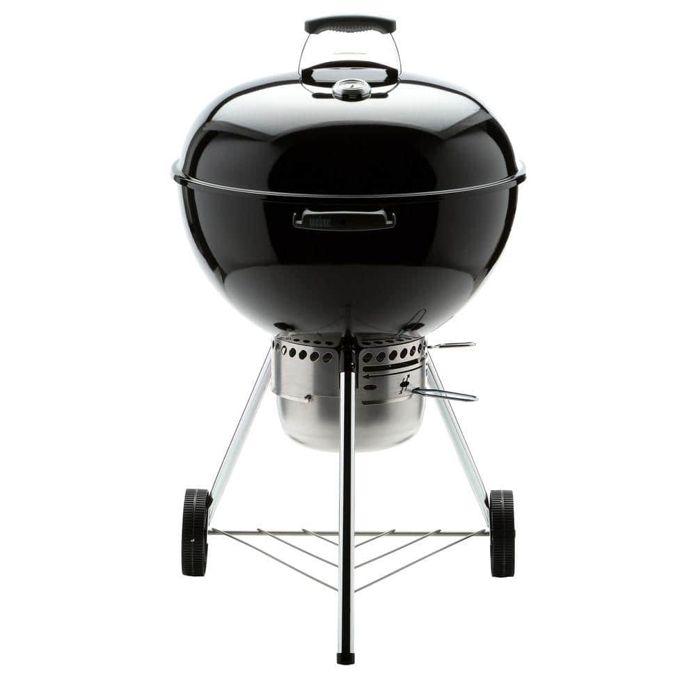 Weber 22 in. Original Kettle Premium Charcoal Grill in Black with Built-In Thermometer 14401001