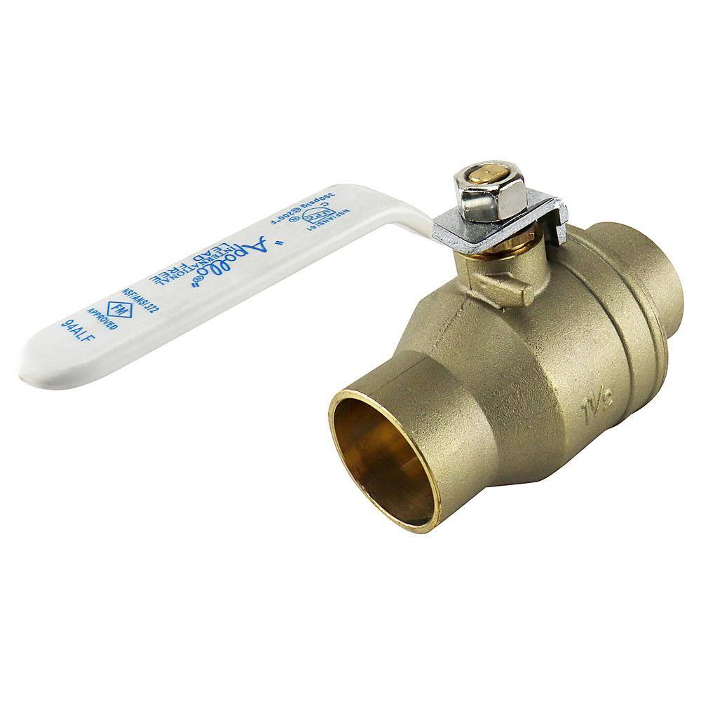 Apollo 1-12 in. Lead Free Brass SWT x SWT Ball Valve 94ALF20701A