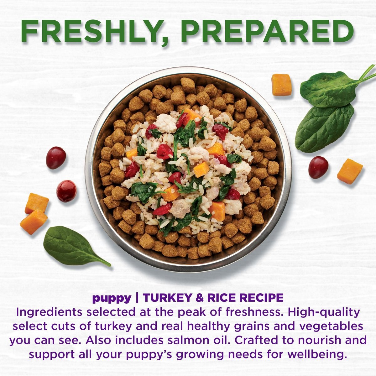 Wellness Bowl Boosters Freshly Puppy Frozen Fresh Turkey and Rice Dog Food