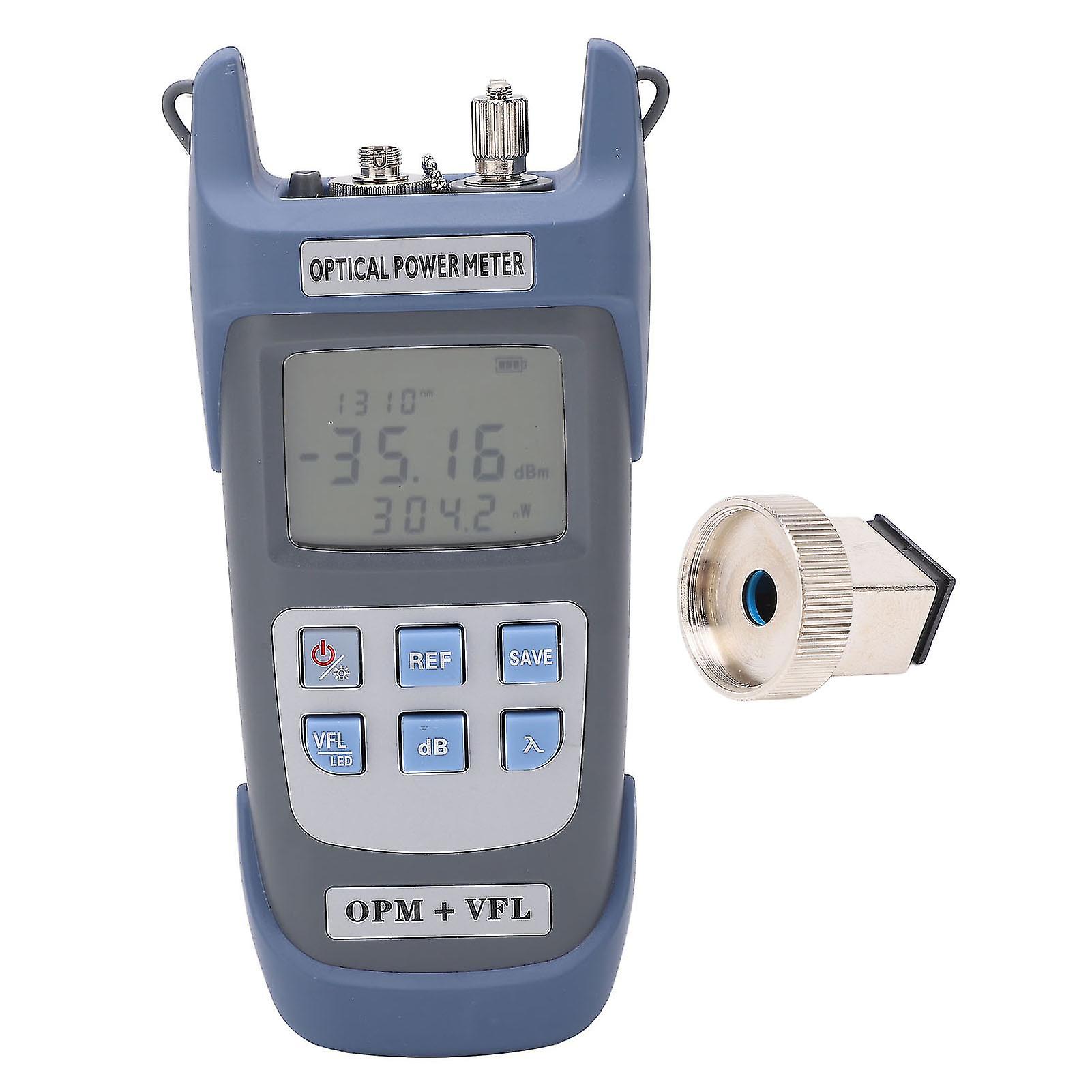 Fiber Optic Power Meter 1MW 7 Wavelength Accurate Optical Power Tester with Light for Communication Engineering