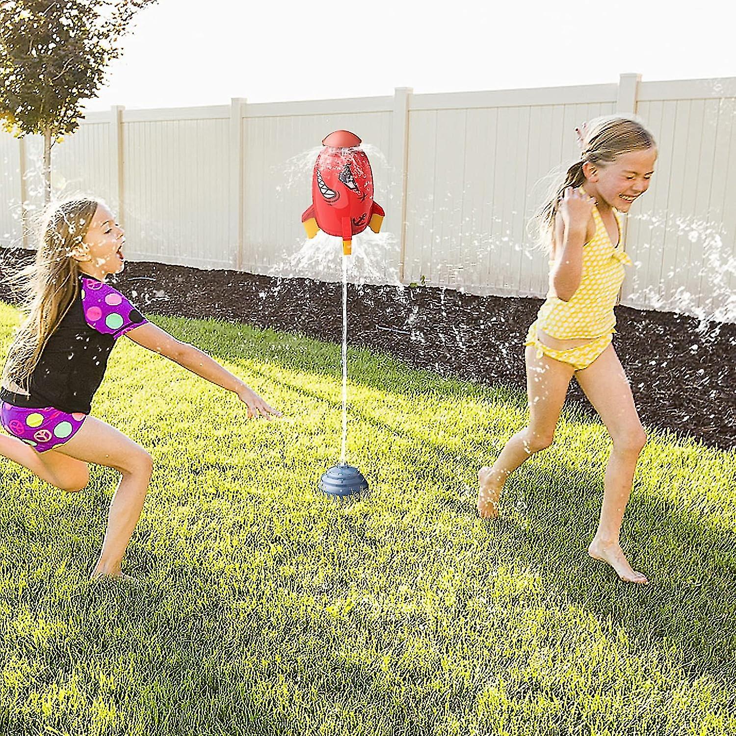 Rocket Water Sprinkler Children's Outdoor Sprinkler Toy  For Children With 3m Water Hose