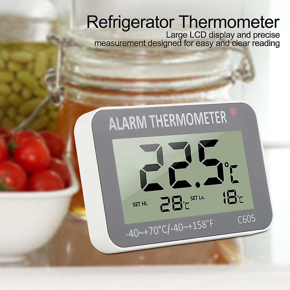 LCD Digital Fridge Alarm Thermometer Temp Tester Probe for Refrigerator Freezer