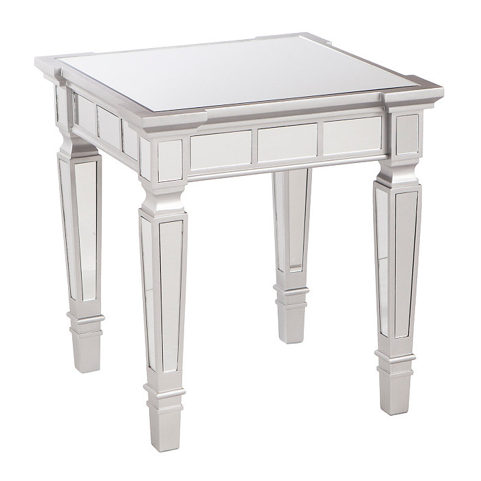 Southern Enterprises Smyth Glam Mirrored Square End Table