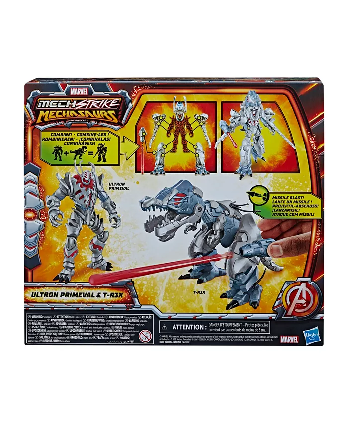 Marvel Mech Strike Mechasaurs Ultron Primeval with T-R3X