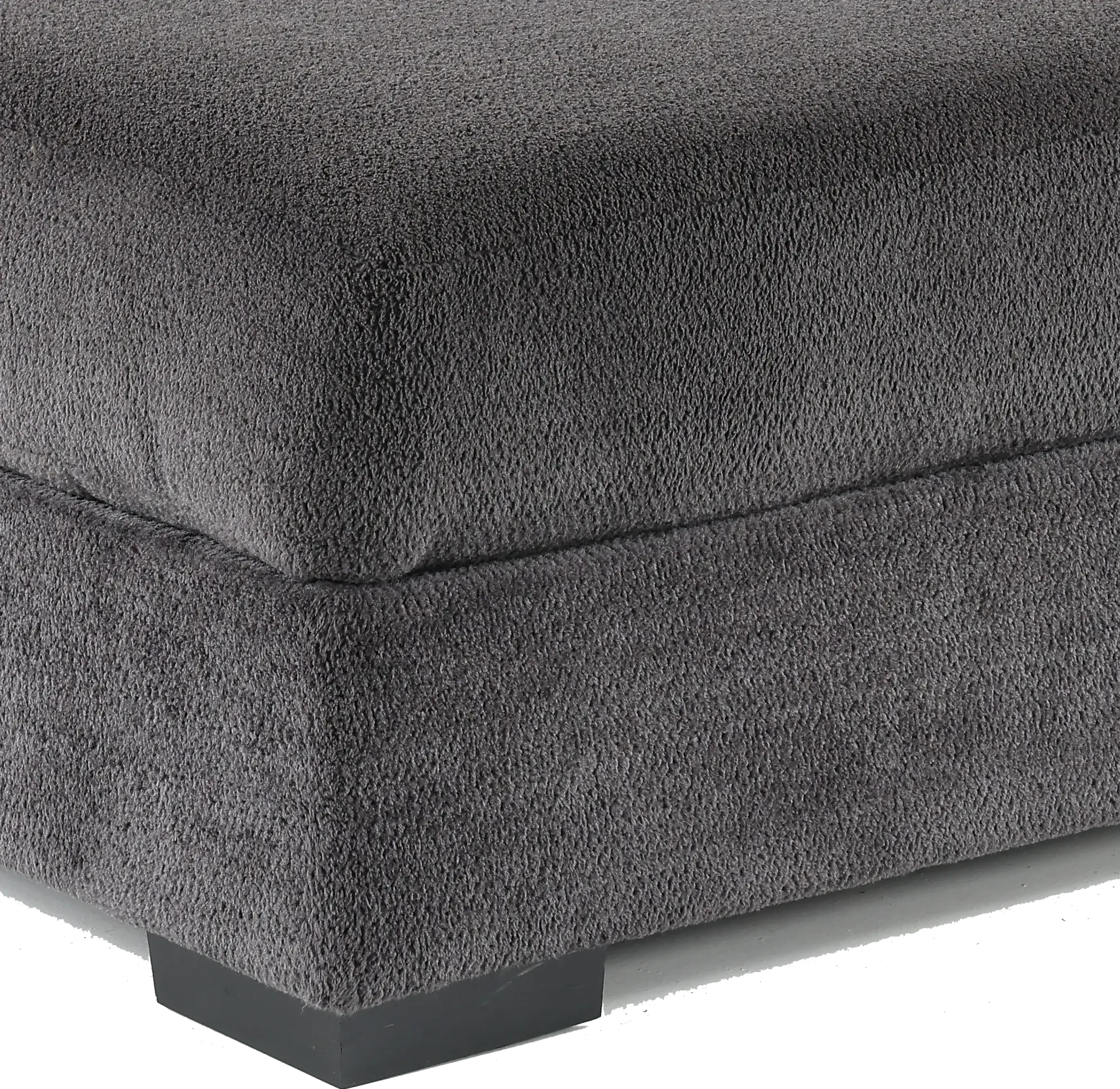 Challenger Contemporary Graphite Gray Cocktail Ottoman