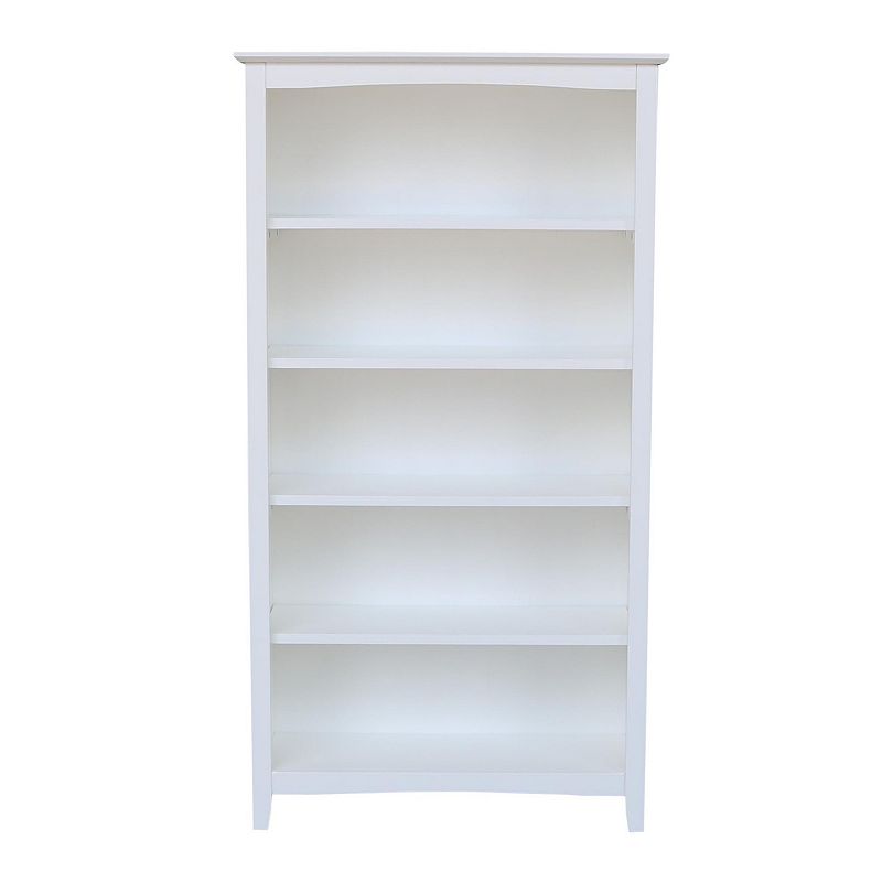 International Concepts Shaker White 5-Shelf Bookcase