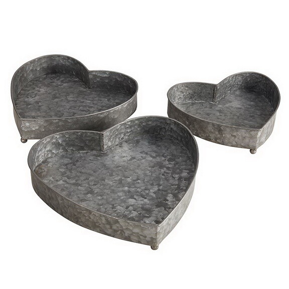 47th   Main BMR500 Heart Galvanized Tray   Set of ...