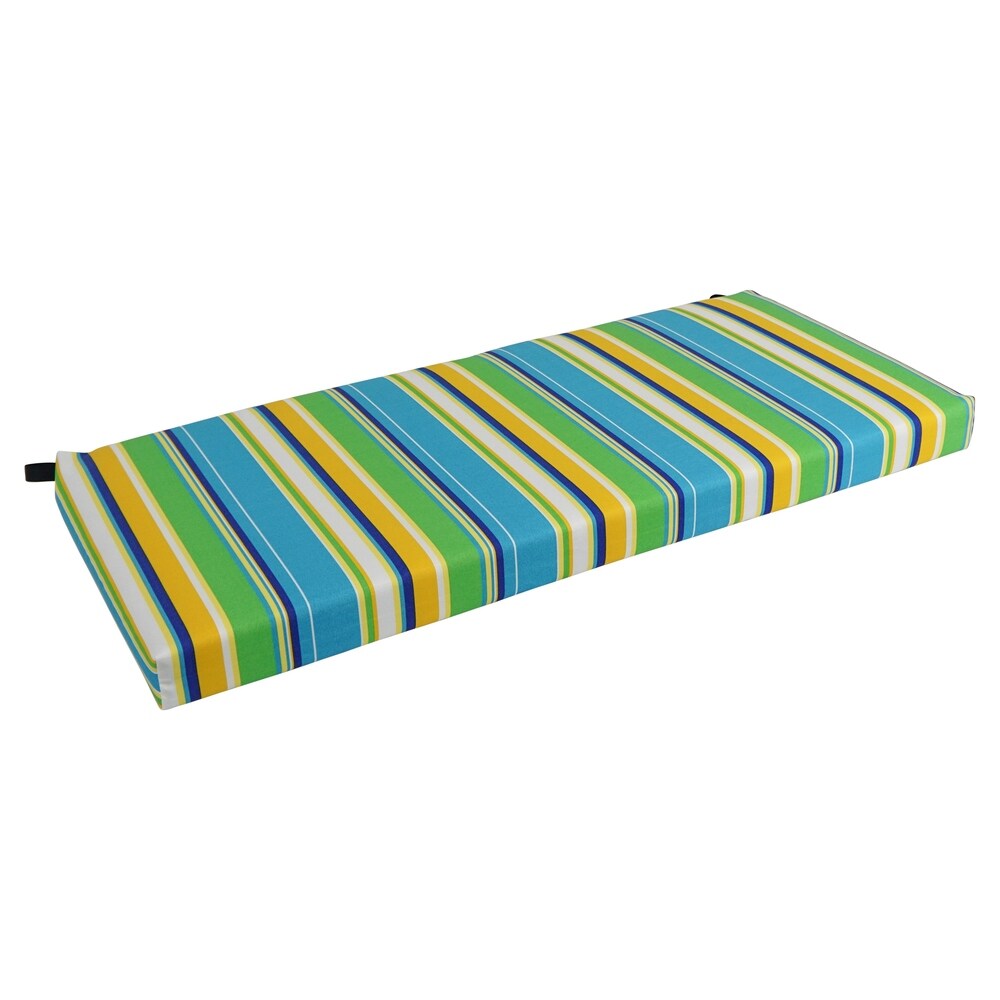 Blazing Needles 51 inch Striped  Weather Bench Cushion